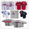 Mens Atlanta Braves MLB Baseball Jersey Riley 27 Embroidered Cotton Sport Shirt Basketball Fans