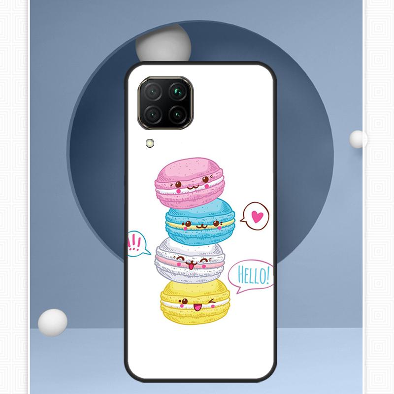 Macarons Cake Dessert Cute For Huawei Nova 12i 12s 11i 8i Y91 Y60 Y70 Y72 Y90 Y61 9 10 SE P20 P40 Lite P30 P60 Pro Case