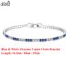 EFFIE QUEEN 925 Reinsilber Runder Zirkonia Tennisarmband Zeitloser Schmuck für Damen, Herren Bankett Party Geschenk SB117