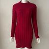Nové podzimní zimní teplé svetrové šaty Dámské Sexy Slim Bodycon šaty Dámské pletené šaty
