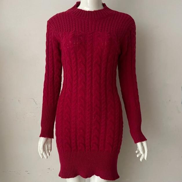 New Autumn Winter Warm Sweater Dress Women Sexy Slim Bodycon Dress Female Knitted Dress