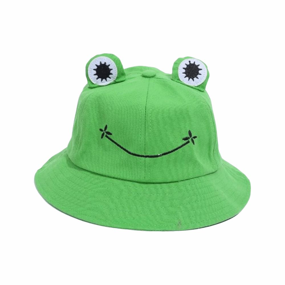 New Breathable Frog Bucket Hats Parent-Unisex with Big Eyes Sun Shading Caps Foldable Fishing Caps Summer Outdoor