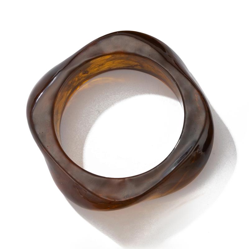 2025  Jewelry Vintage Acrylic Big Geometric Irregular Bangles For Women Trendy Resin Wide Cuff Bangles Bracelets