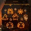 LED Powered Halloween Suction Cup Light Glowing Effect Orange Color Pendant Hanging Lights Hanging Design Suction Cup Mount