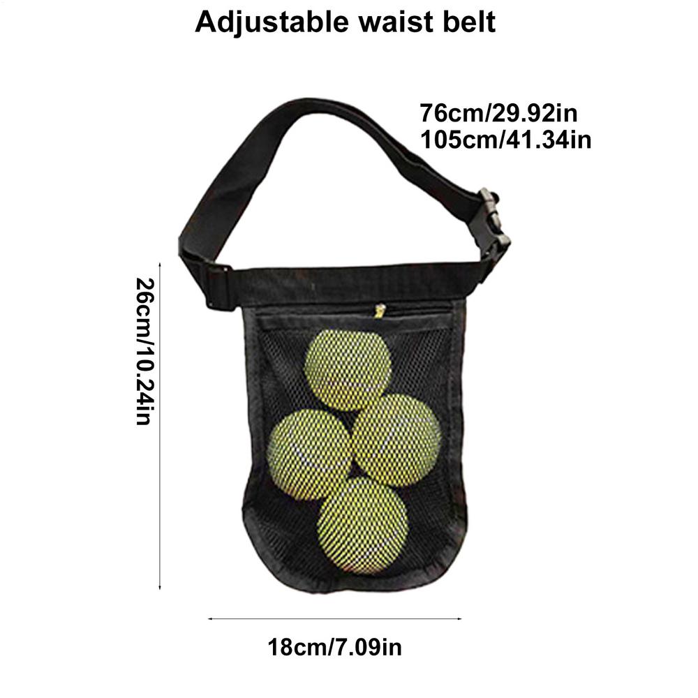 Tennis Balls Storage Bag Tennis Balls Bag Pick Balls Portable Ball Waist Bag Tennis Pickup Ball Storage Pockets Bumbag