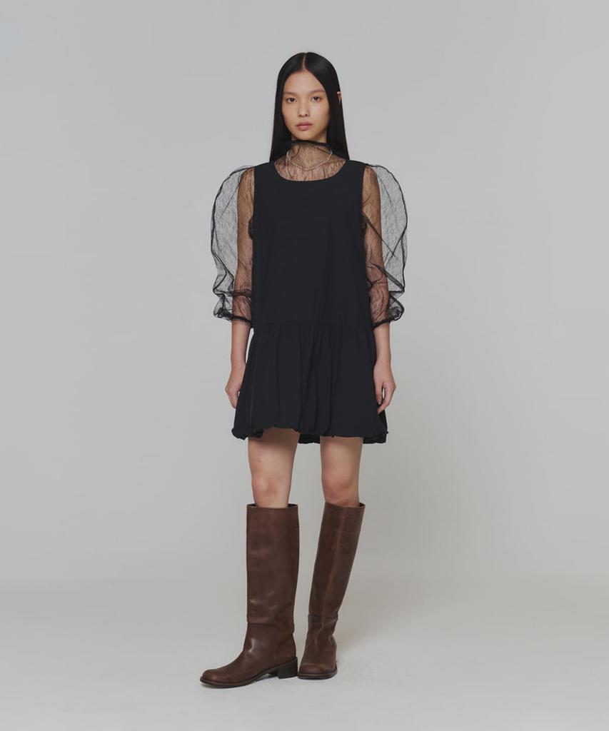 Amomento Volume Mini Dress_Black