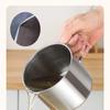 1.3L Stainless Steel Grease Filter Container, Easy-Clean Oil Bottle with Lid & Strainer, High Temp Resistant.
