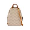 MCM Stark Lauretos Monogramm Beschichtetes Canvas und Leder Mini Rucksack Damen Rucksack Beige MMKESVE03I9001