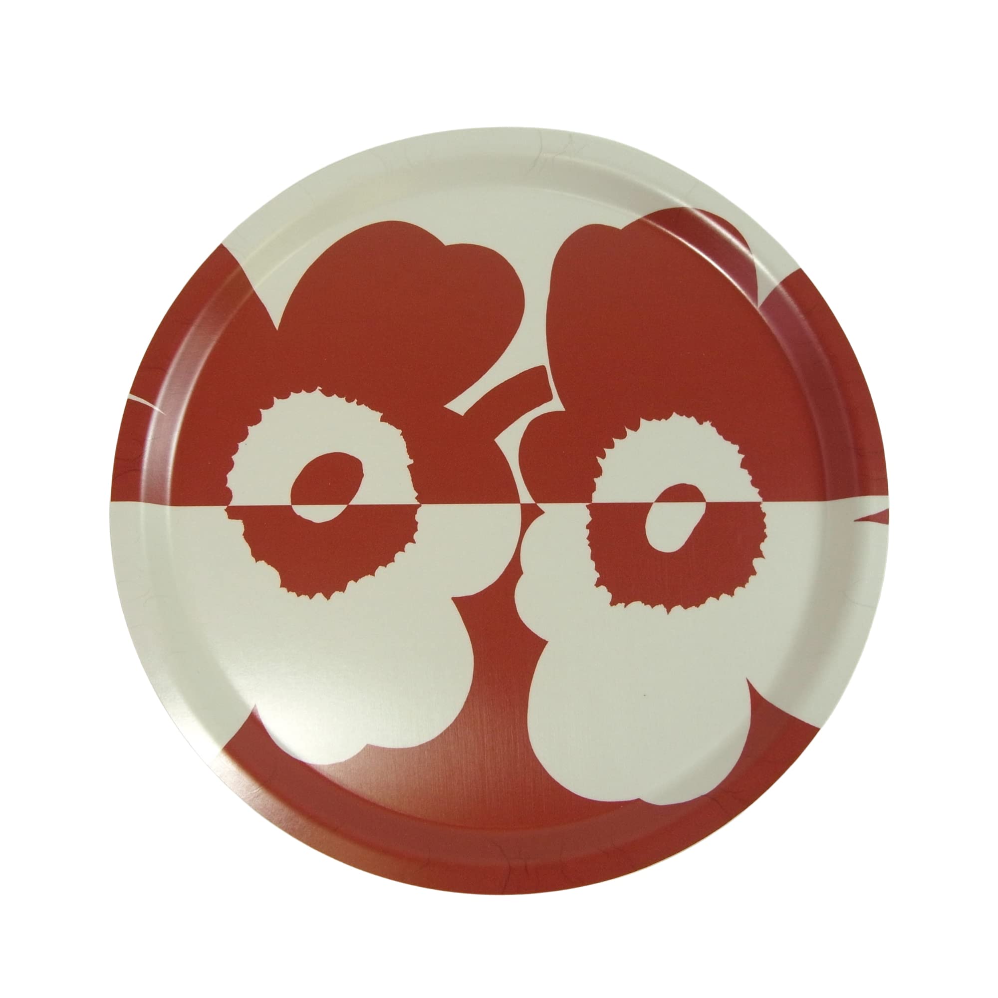 Marimekko MA-526 Стильный Круглый Поднос Suur Unikko, 31 см, Кухонный Поднос, Unikko Красный [Параллельный Импорт]