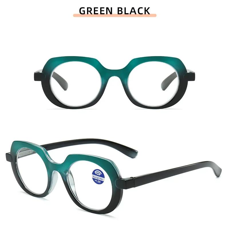 Retro Style Reading Glasses for Women Men Unisex Fashion Anti-blue Hyperopia Glasses Trendy Oval Eyeglasses