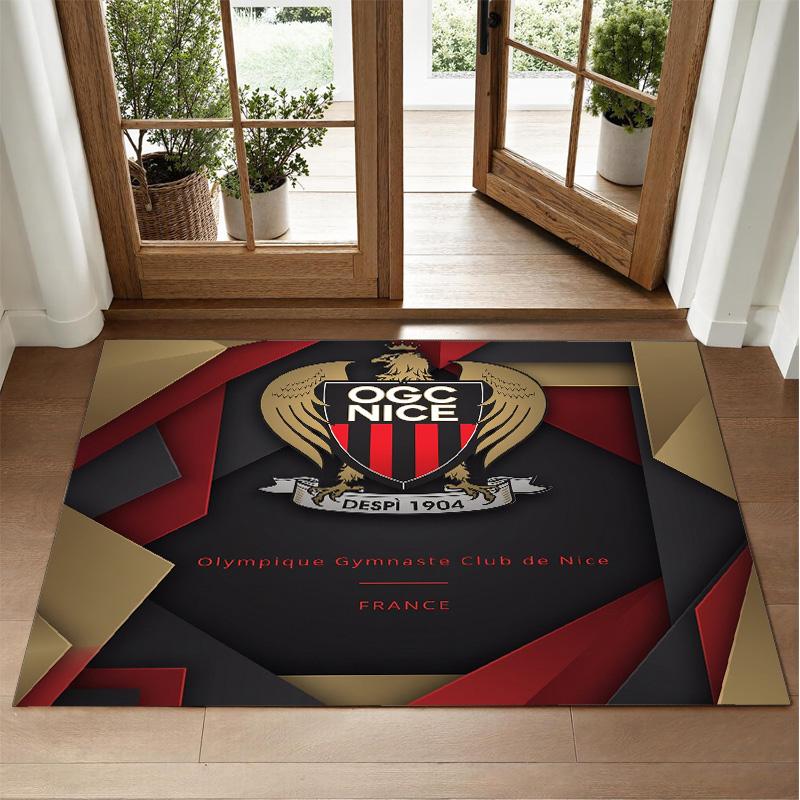 OGC Nice FC Design Crystal Velvet Rug Soft Decorative Mat for Bedroom Entrance