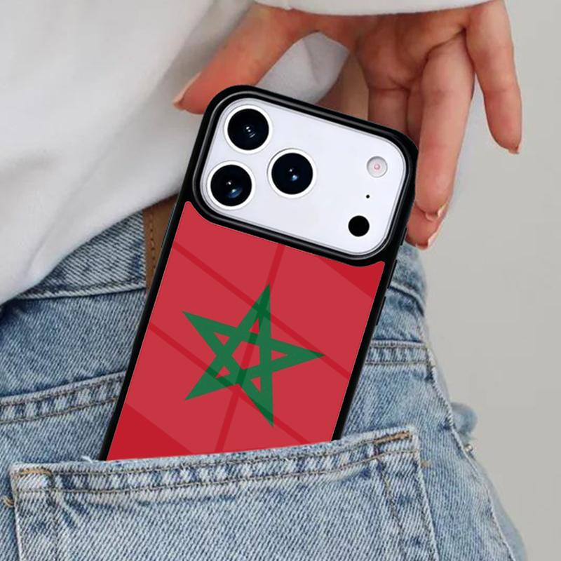 Morocco Flag Coat Of Arms Phone Case for iPhone 17ProMax 12 13 14 15 16e 17 Pro Max Plus Air Cover