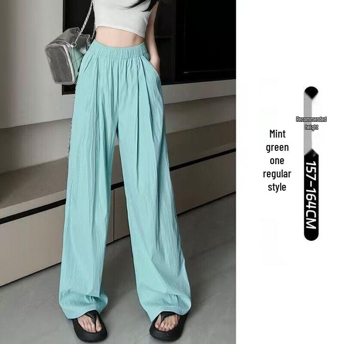 Women's 2023 Wide-Leg Cotton Linen Pants - High Waist, Loose, Summer Casual Trousers