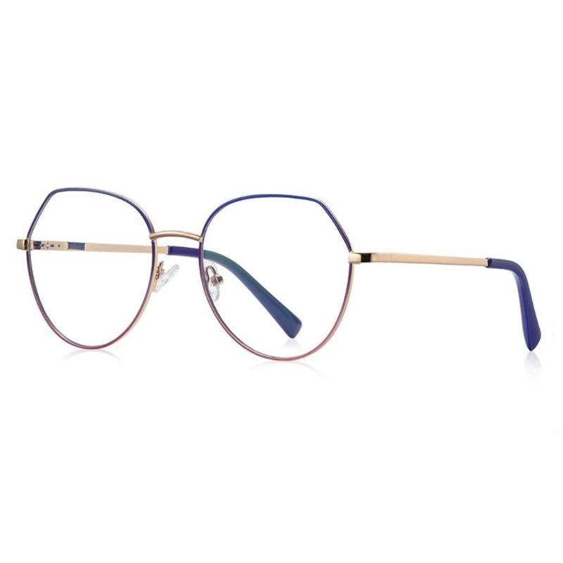 Luxury Anti Blue Light Glasses Men Women Oversized Metal Irregularity Eyeglasses Fashion Ultralight Computer Reading Glasses +2