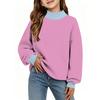 Kids Printed Neck Raglan Long Sleeve Lightweight Sweatshirt for Casual Wear