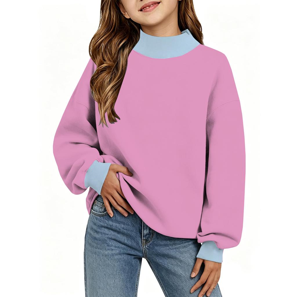Kids Printed Neck Raglan Long Sleeve Lightweight Sweatshirt for Casual Wear