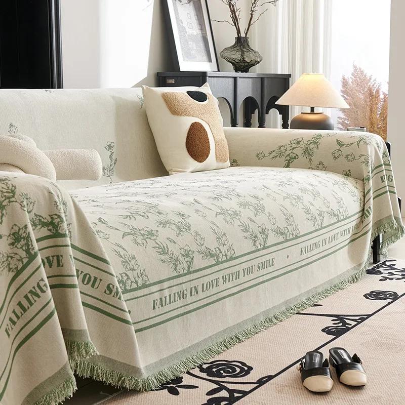 Soft Chenille Sofa Towel Universal Anti-cat Scratch Sofa Cover Durable Slipcover for Couch Futon Chair Cover Furniture Protector