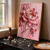 Crystal Pearl Painting 5D DIY Frame Decoration Painting Red Peony Home Wall Decoration Transparent Pearl Gemstone Painting Picture Art Crafts