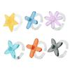 Transparent Resin Acrylic Flower Geometric Fashion Accessories Open Finger Ring Ring Joint Ring