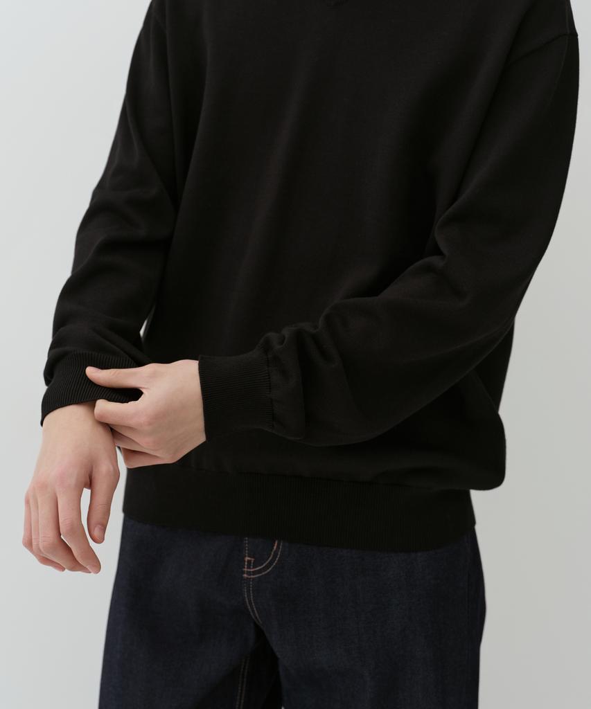 MUSINSA STANDARD Washable Supima Cotton V-Neck Knit [Black]