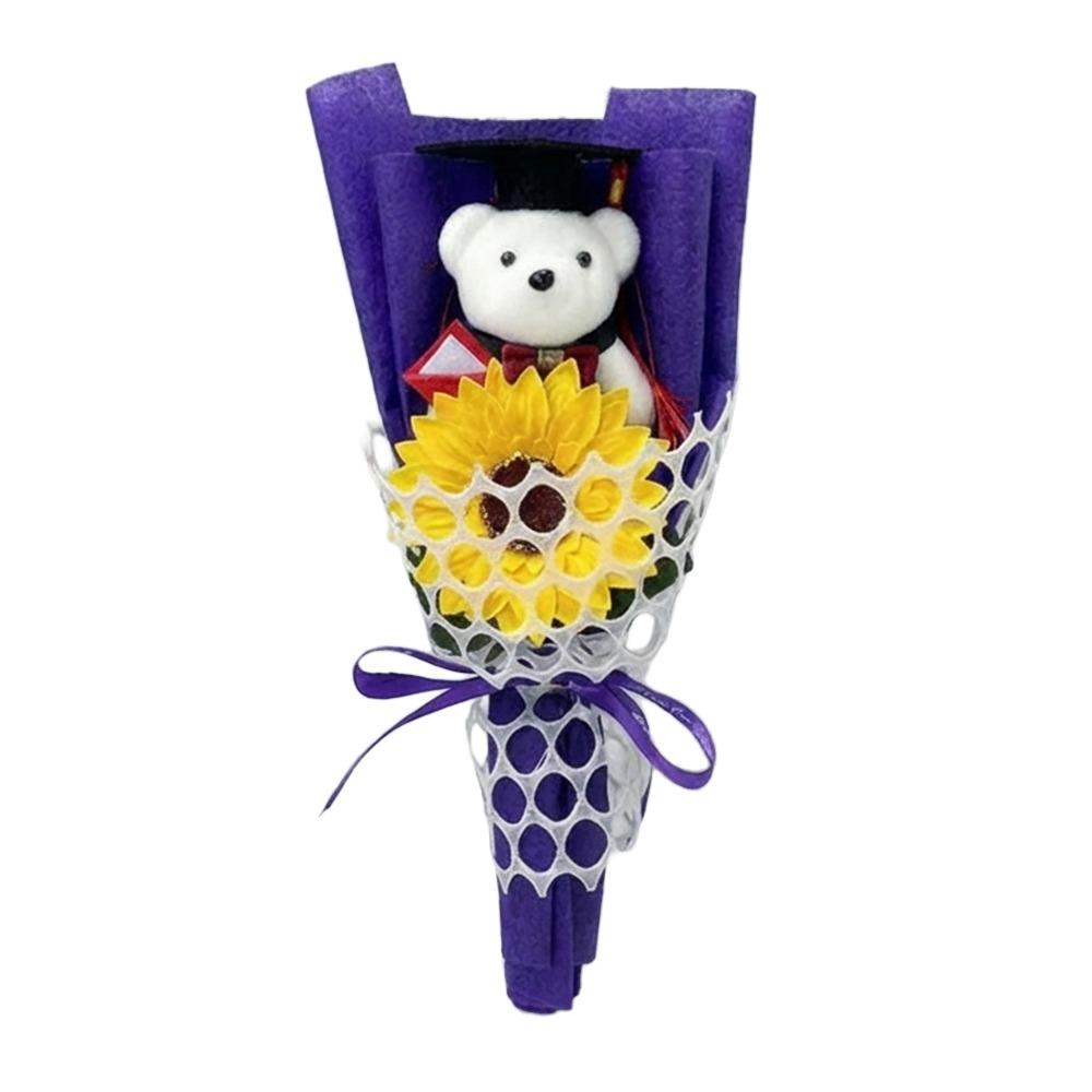 Dekoration Sonnenblumen Bär Strauß Plüsch Süßer Bär Strauß Neues Plüschtier Sträuße Abschlussgeschenk