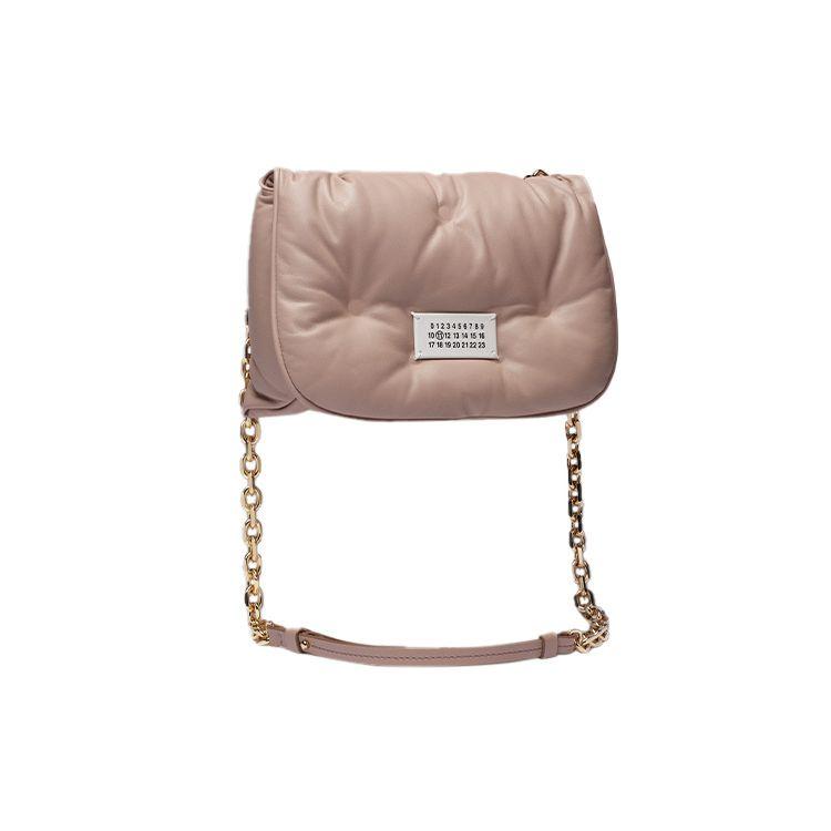 Maison Margiela Glam Slam Digitales Logo Kette Schultergurt Umhängetasche Damen Taschen Pink SB1WG0019P4300T4310