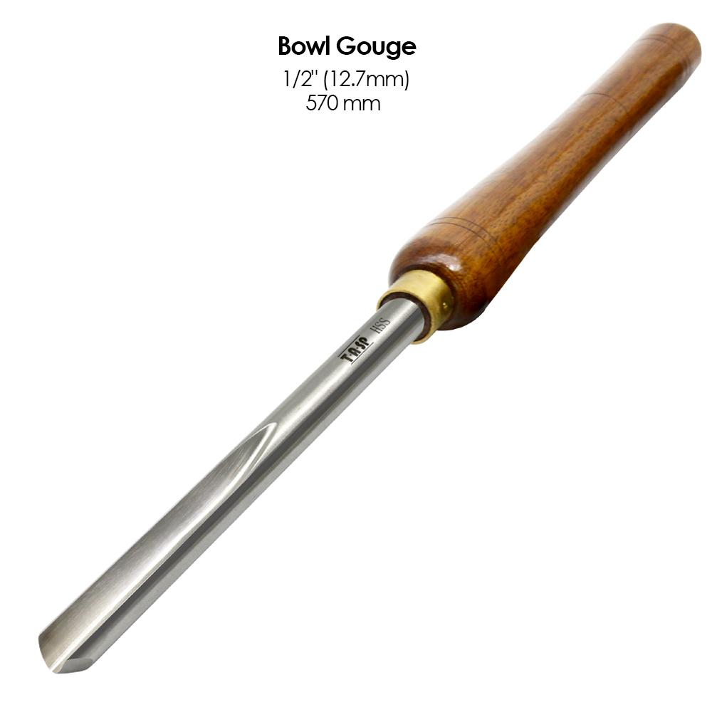 TASP HSS Wood Turning Chisel Spindle Bowl Gouge Woodturning Tools Lathe Accessories with Walnut Handle for Woodworking Hobbies