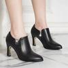 Korean Style High-Heeled Shoes with Deep Mouth, Thick Soles, Waterproof Platform, Comfy Fit, Pointed Toes