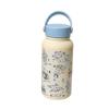 Portable Bowknot Insulated Cup 900ml Blue Vacuum Water Bottle Black Stainless Steel Thermal Car Cup