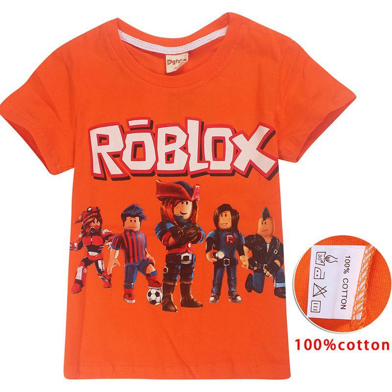 Vibrant Children's Roblox Game Print Short Sleeve Youth Boys Round Neck Casual T-shirt