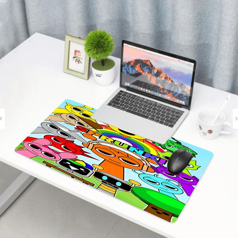 Sprunki Game Print Mouse Pad, Anti‑Slip Desktop Keyboard Mat, for PC Laptop Gaming Working Daily Use, Cool Festival Surprise Gift
