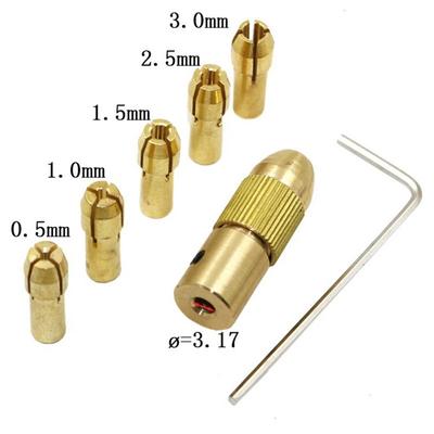 7 sztuk/zestaw 0.5-3mm małe wiertło elektryczne Collet Micro zestaw uchwytów krętych/sprzęt sprzętowy sprzęt elektryczny