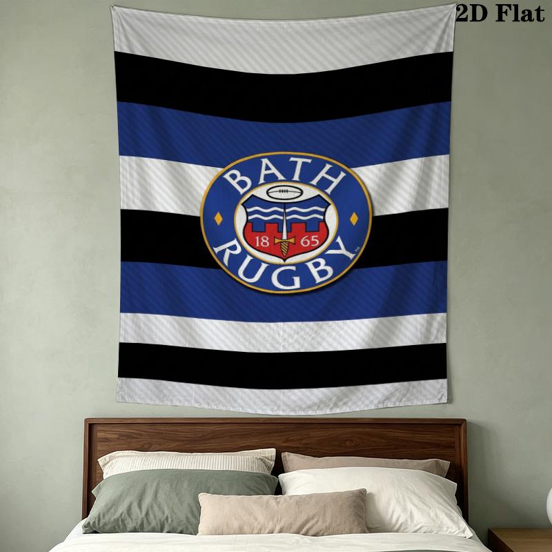 Bath Rugby Wall Tapestry Aesthetic Wall Hanging Printed Fabric Blanket Decorative Tapestries For Bedroom Living Room Home Decor