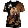 Outdoor Hunting 3D Printed T Shirt For Men Animal  Bear Graphic T-Shirt Casual Streetwear Ropa Hombre Oversized O-Neck Tee Tops