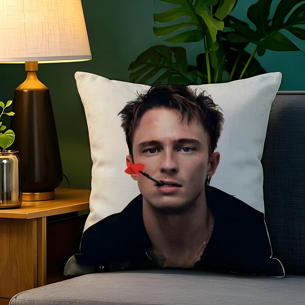 Cool male actor DDrew StarkeyS Pillow Case Natural Linen Pillow Case DoubleSided Decor Sofa Pillowcase Home Decor