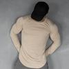 Top Bărbați Primăvară Toamnă Gât Rotund Croială Slim Elastic Tricou de Lungime Medie Mâneci Lungi Pulover Hanorac pentru Casă Sport Sală de Gimnastică Streetwear