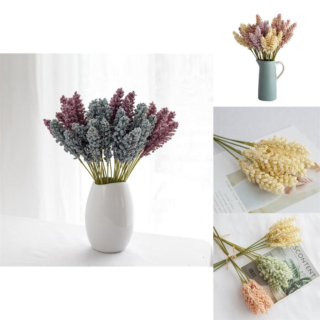 Upscale Artificial Flower Vanilla Spike Bunch For Elegant Home Wall Decor