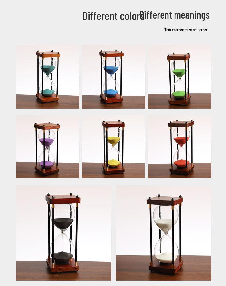 Retro Glass Hourglass Timer - 30 or 60 Minutes Desktop Ornament, Perfect for Graduation Gifts