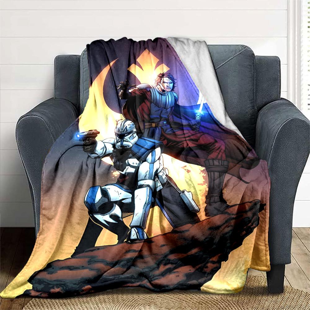 Star Wars Blanket Durable Comfort Great for Picnics Bedding Office All-Season Use Playful Design Perfect Gift for Relatives and Friends