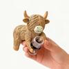 1Pcs Funny Drinking Cattle Resin Weather-resistant Pot Hugger Cow Figurines For Yard Porch Balcony Outdoors Home Farmhouse