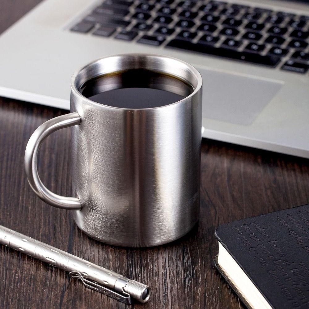 Shatterproof Drinking Water Cup Stainless Steel Travel Tumbler Jug BPA Free Coffee Mug  Milk
