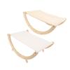 Wooden Cat Hammock Foldable Antislip Easy To Assemble Elevated Pet Hammock Bed Furniture for Indoor