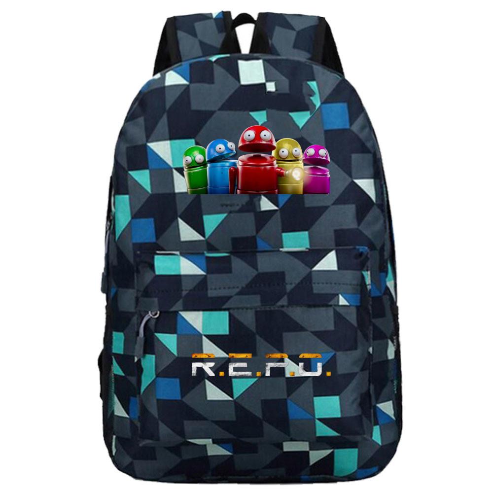 Repo Student Pattern Backpack Breathable Outdoor Use Schoolbag Gift Fashion