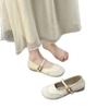 French Gentle Mary Jane Shallow Mouth Single Shoes Spring New High-end Temperament Flat Bottom with Skirt
