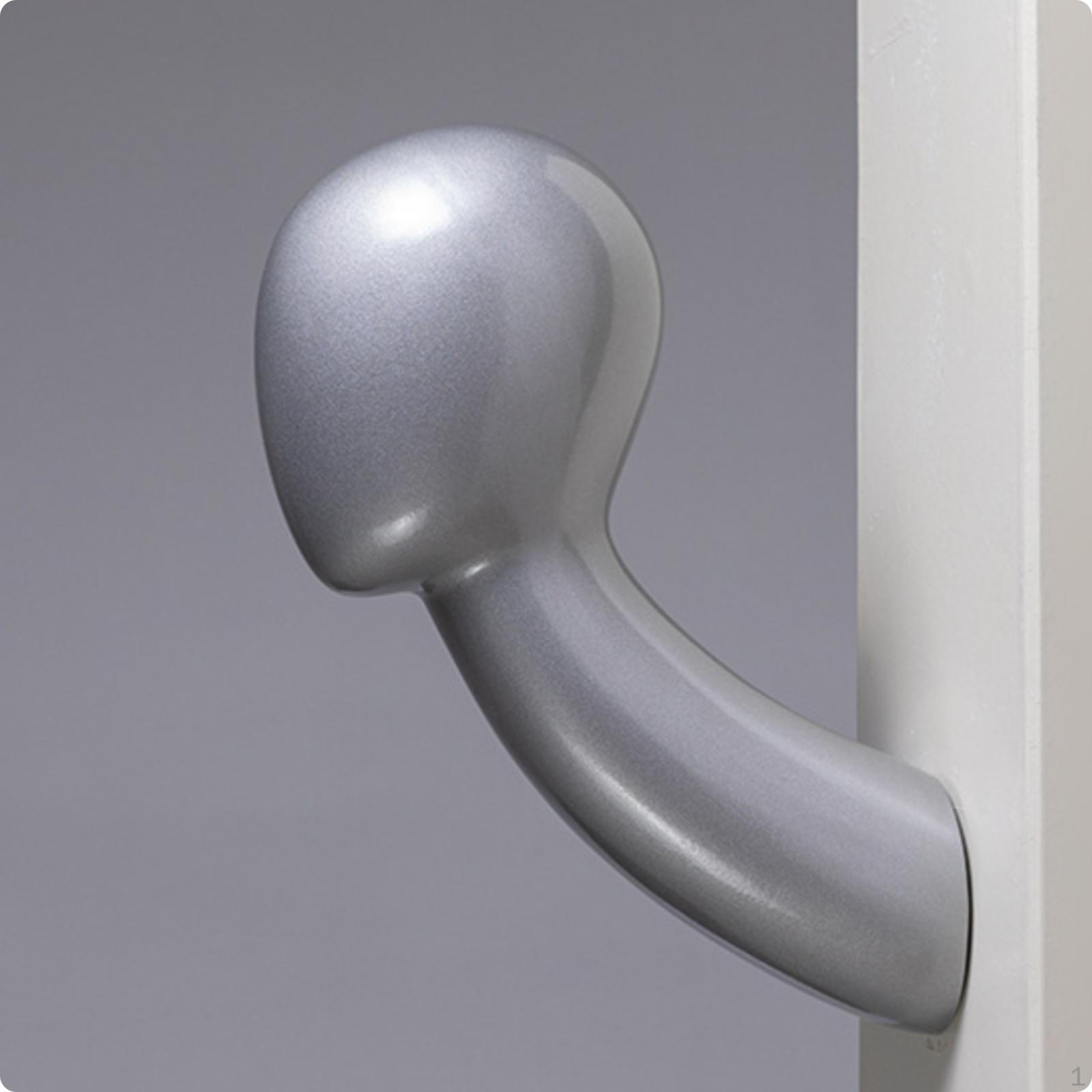 WallMounted Mannequin Head Glossy Hairpiece Display Seamless Hat Form Silver