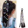 Mrefict Mädchen Regenbogen Zopf-Pferdeschwanz - 3er Pack Mehrfarbige Gummibänder Haarverlängerungen für Kinder, Crazy Hair Day Zubehör