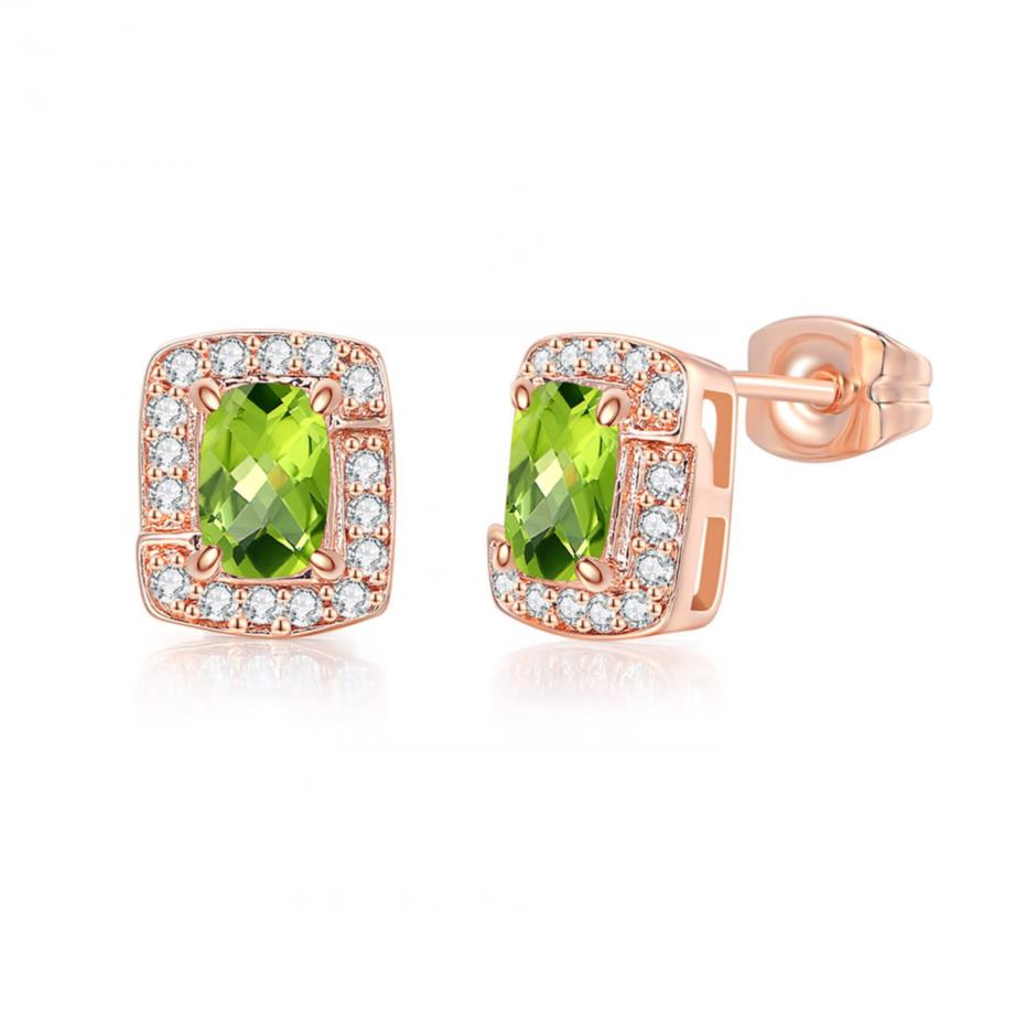 Bling Birthstone Crystal Stud Earrings for Women Multicolor Zircon Wedding Engagement Ear Accessories Fashion Earing Zircon