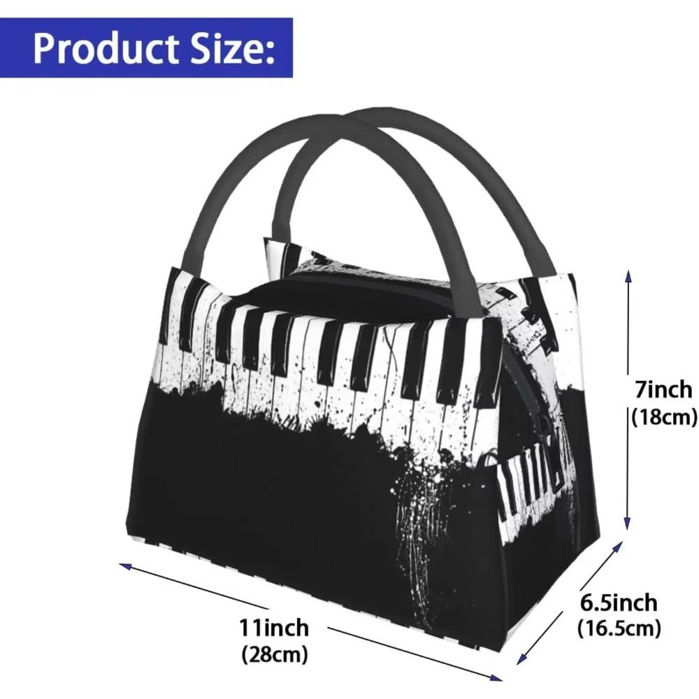 Klavier Lunchtasche Isolierte Tragetasche Faltbare Wiederverwendbare Isolierte Einkaufs-Lebensmitteltasche Büro Picknick Reisetasche