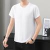 Men's Short-Sleeve Ice Silk Jacquard T-Shirt - High-End, Versatile Streetwear