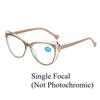 2025 Fashion Men Women Photochromic Reading Glasses Trendy Cat Eye Multifocal Glasses Outdoor Far Sight Eyeglasses +1.0+1.5+4.0